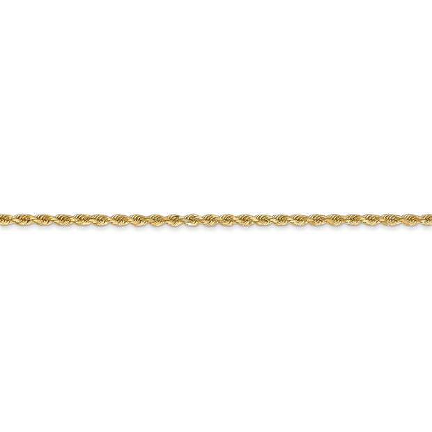 14k 1.75mm 20in D/C Rope with Lobster Clasp Chain
