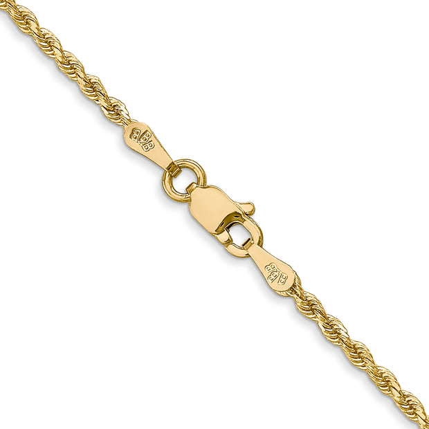 14k 1.75mm 20in D/C Rope with Lobster Clasp Chain