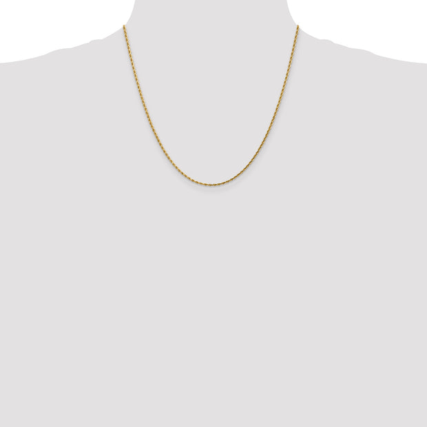 14k 1.75mm 20in D/C Rope with Lobster Clasp Chain