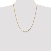 14k 1.75mm 24in D/C Rope with Lobster Clasp Chain