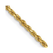 14k 1.75mm 20in D/C Rope with Lobster Clasp Chain