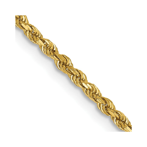 14k 1.75mm 20in D/C Rope with Lobster Clasp Chain
