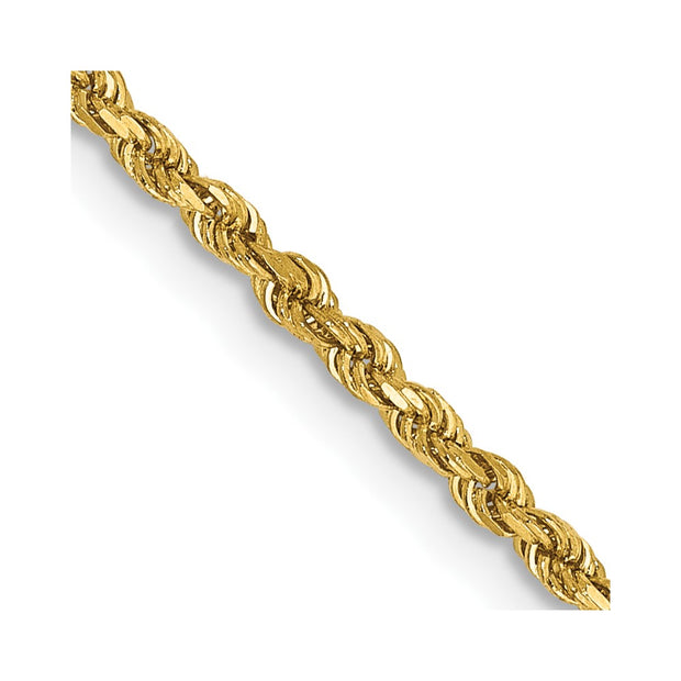 14k 1.75mm 24in D/C Rope with Lobster Clasp Chain