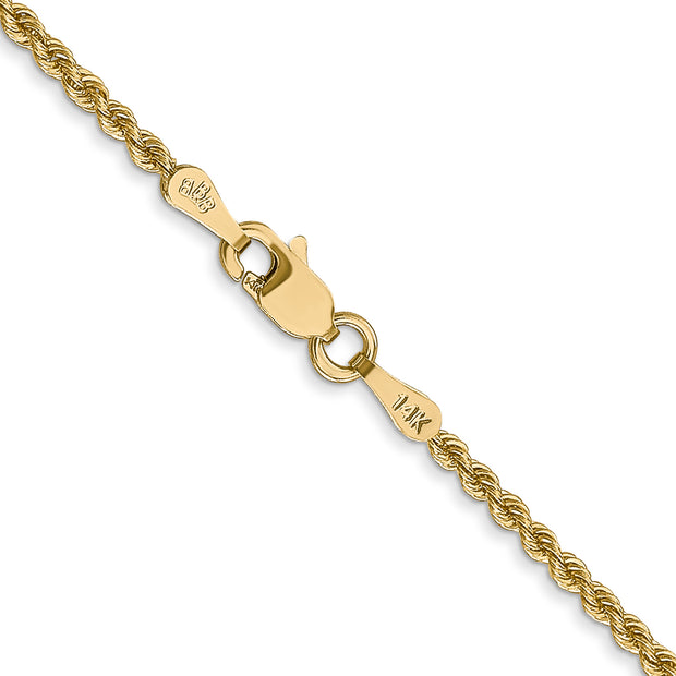14k 2mm 24in Regular Rope Chain