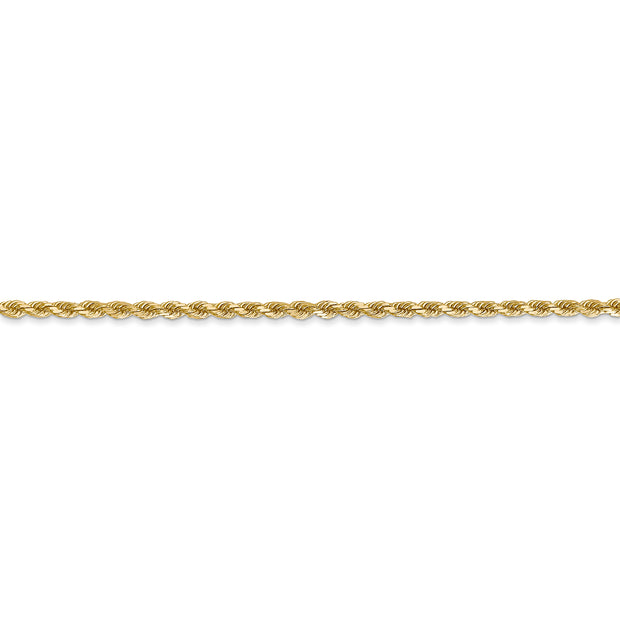 14k 2mm 20in D/C Rope with Lobster Clasp Chain