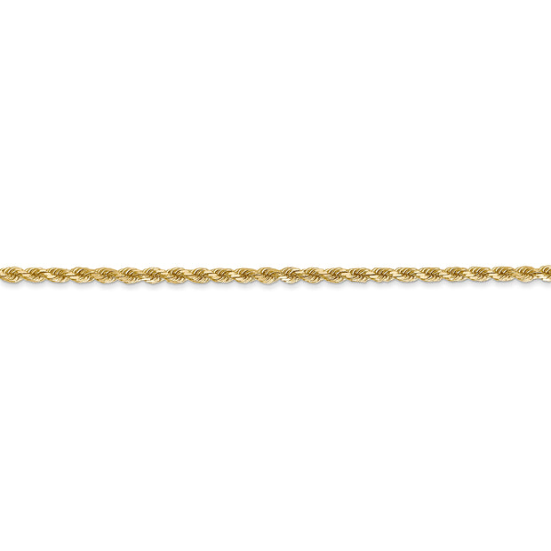 14k 2mm 22in D/C Rope with Lobster Clasp Chain