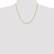 14k 2mm 20in D/C Rope with Lobster Clasp Chain