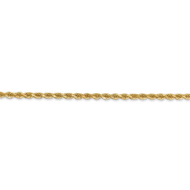 14k 2.25mm 18in D/C Rope with Lobster Clasp Chain