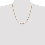 14k 2.25mm 22in D/C Rope with Lobster Clasp Chain