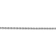 14k White Gold 2.25mm 26in D/C Rope with Lobster Clasp Chain