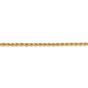 14k 2.75mm 20in Diamond-cut Rope with Lobster Clasp Chain