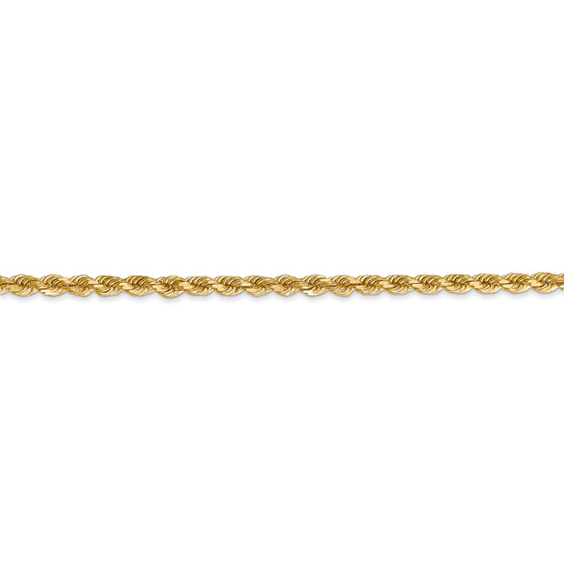 14k 2.75mm 20in Diamond-cut Rope with Lobster Clasp Chain