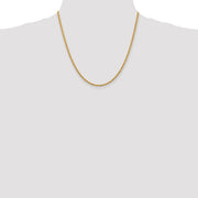 14k 2.75mm 20in Diamond-cut Rope with Lobster Clasp Chain