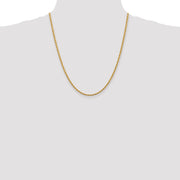 14k 2.75mm 22in Diamond-cut Rope with Lobster Clasp Chain