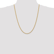 14k 2.75mm 24in Diamond-cut Rope with Lobster Clasp Chain