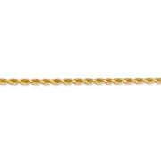 14k 3mm 22in D/C Rope with Lobster Clasp Chain
