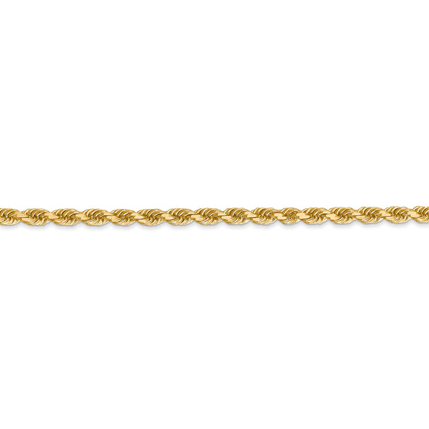 14k 3mm 22in D/C Rope with Lobster Clasp Chain