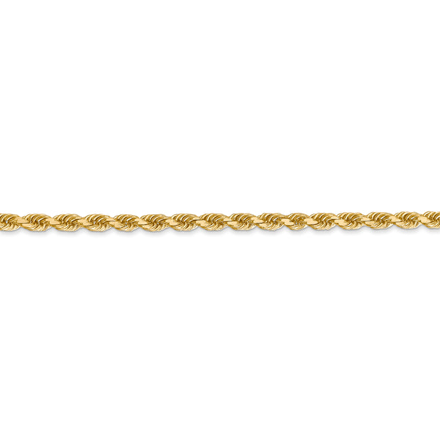14k 3mm 24in D/C Rope with Lobster Clasp Chain