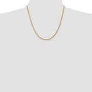 14k 3mm 20in D/C Rope with Lobster Clasp Chain