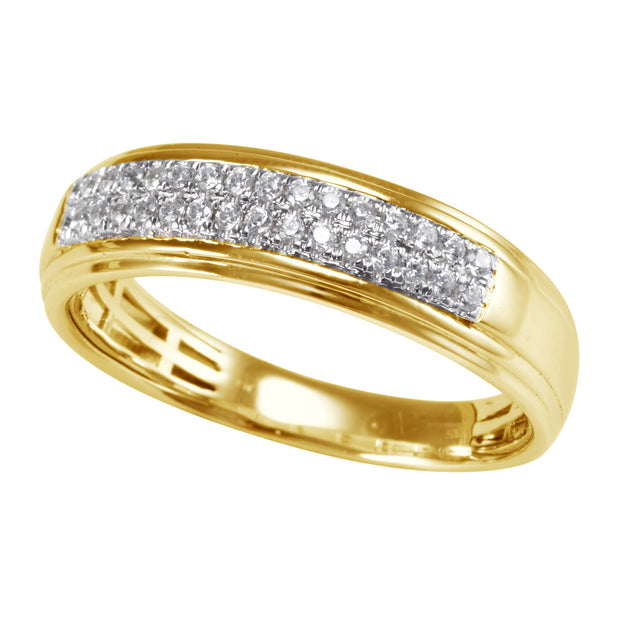 14K yellow gold 0.25 CTW diamond MEN's BAND