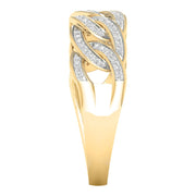 10K yellow gold 0.25 CTW diamond Cuban MEN'S RING