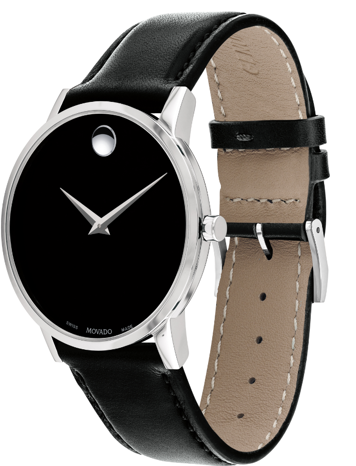Movado Museum Classic Stainless Steel Black Dial Watch 0607269