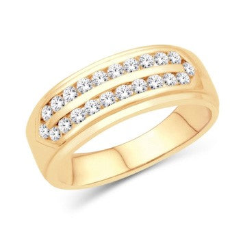 10K yellow gold 0.55 CTW diamond MEN'S BAND