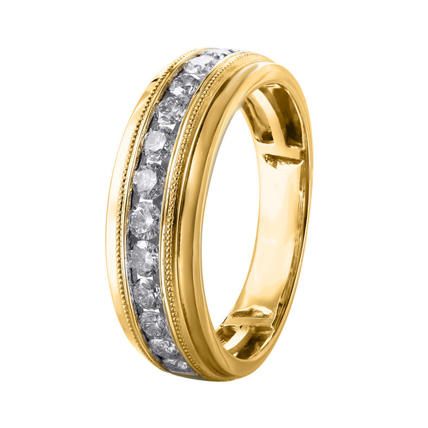 10K yellow gold 0.50 CTW diamond MEN'S BAND