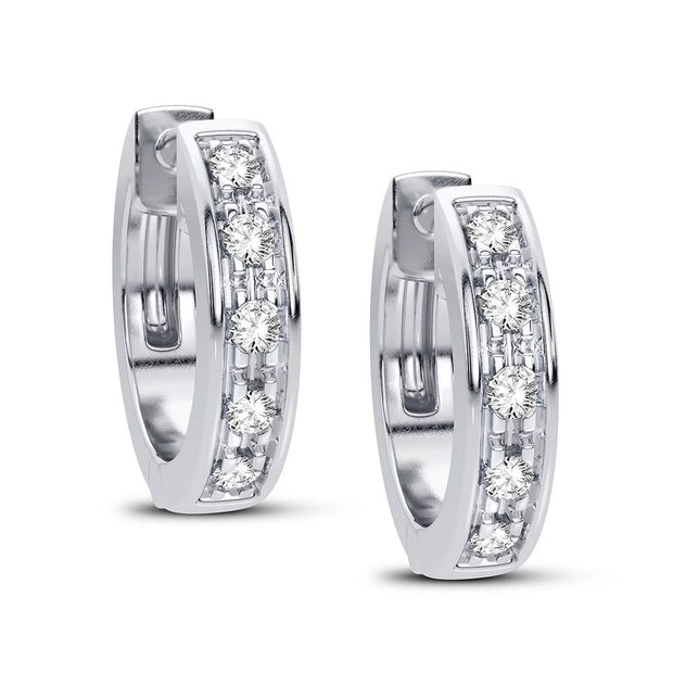 10K white gold 0.05 CTw Diamond Earrings