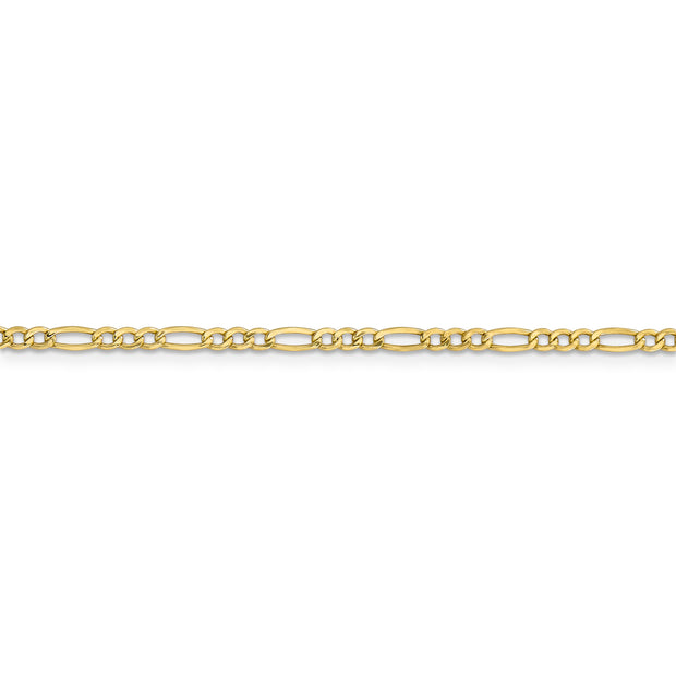 10k 2.5mm 16in Semi-Solid Figaro Chain