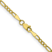 10k 2.5mm 16in Semi-Solid Figaro Chain