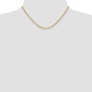 10k 2.5mm 16in Semi-Solid Figaro Chain