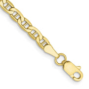 10k 3.2mm 7in Semi-Solid Anchor CHAIN Bracelet