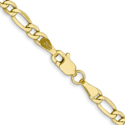 10k 3.5mm 20in Semi-Solid Figaro Chain