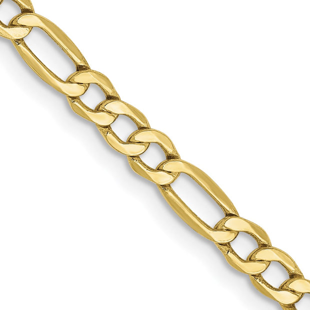 10k 3.5mm 20in Semi-Solid Figaro Chain