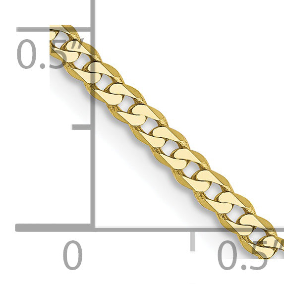 10k 2.2mm 18in Flat Beveled Curb Chain