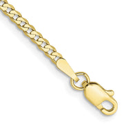 10k 2.2mm 10in Flat Beveled Curb Anklet