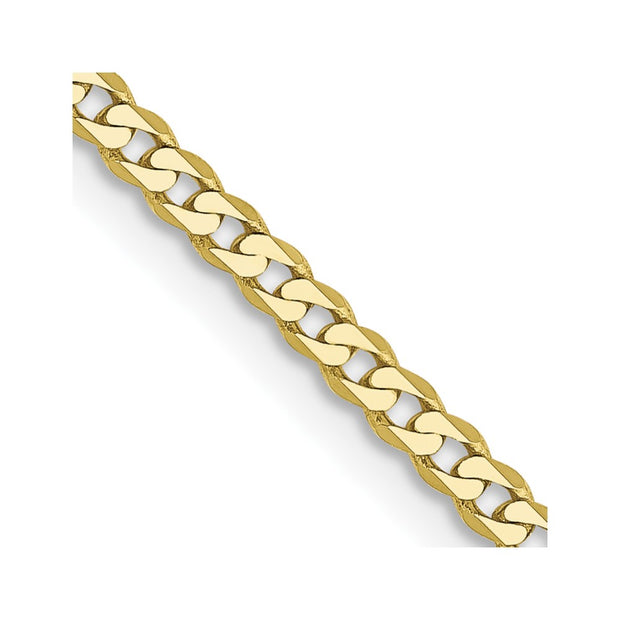 10k 2.2mm 18in Flat Beveled Curb Chain