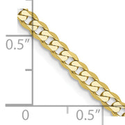 10k 2.9mm 22in Flat Beveled Curb Chain