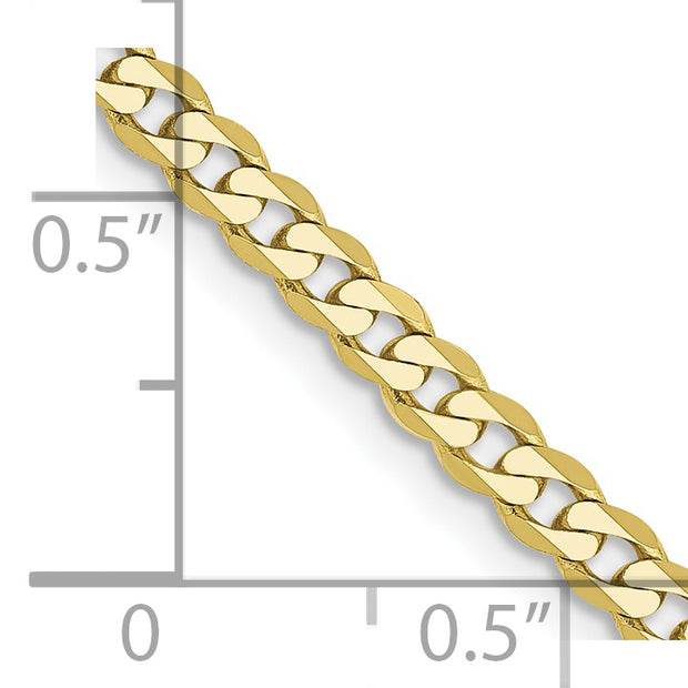 10k 2.9mm 22in Flat Beveled Curb Chain