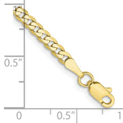 10k 2.9mm 7in Flat Beveled Curb Bracelet