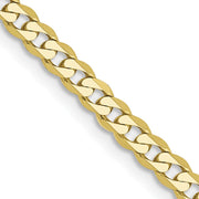 10k 2.9mm 22in Flat Beveled Curb Chain