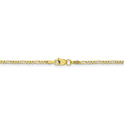 10k 1.75mm 18in Flat Figaro Chain