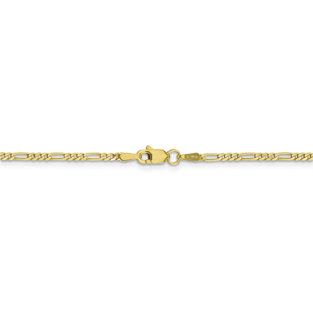 10k 1.75mm 18in Flat Figaro Chain