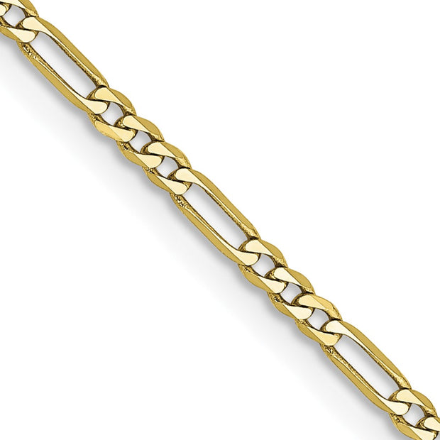 10k 1.75mm 18in Flat Figaro Chain