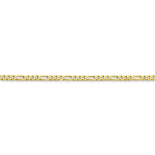 10k 2.2mm 22in Flat Figaro Chain