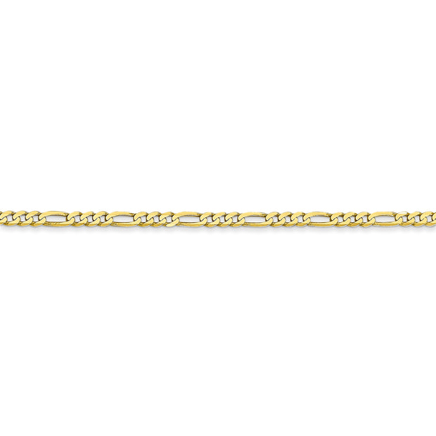 10k 2.2mm 24in Flat Figaro Chain