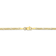 10k 2.2mm 22in Flat Figaro Chain