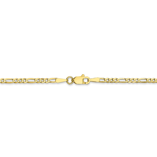 10k 2.2mm 22in Flat Figaro Chain