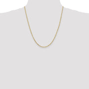 10k 2.2mm 22in Flat Figaro Chain